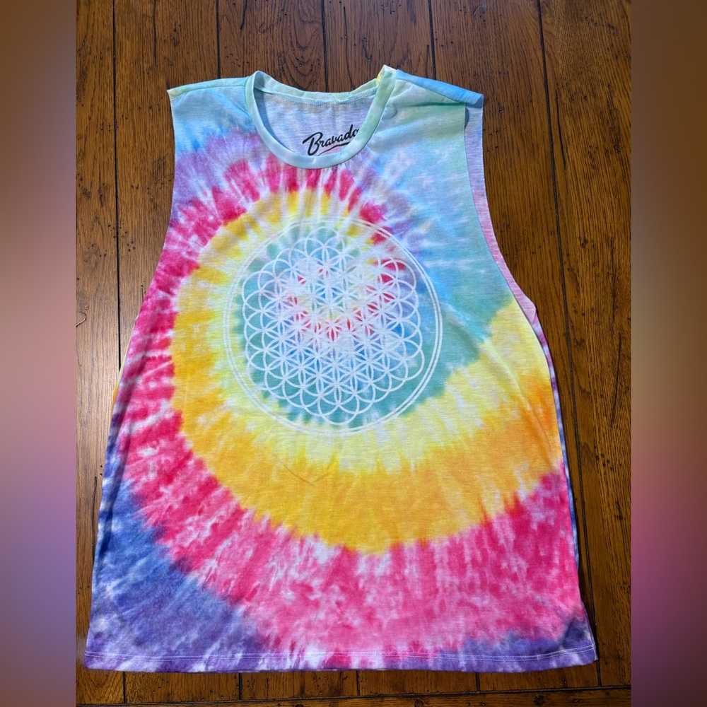 Bravado Multicolor Tie-Dye Tank